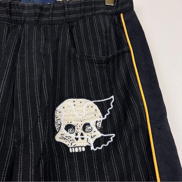 Lost Daze Rare Skull Dove Tapered Stripe Trousers - Picture 5 of 8
